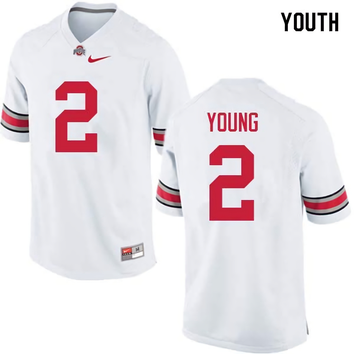 Chase Young Ohio State Buckeyes Youth NCAA #2 Nike White College Stitched Football Jersey QRB0656ZH